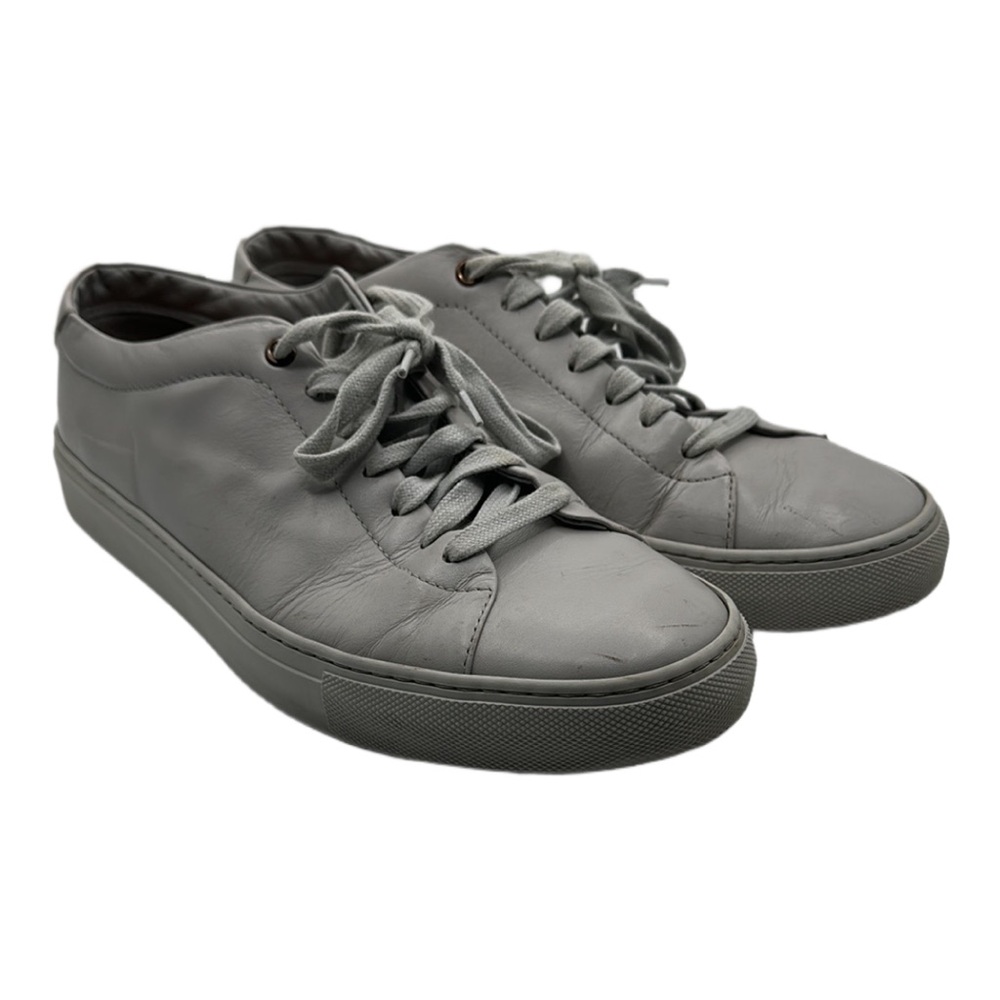 Good Man Brand Sz 10 1/2 Gray Edge Mono Minimalist Sneakers ITALY